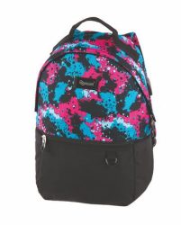 PULSE Hátizsák, notebook tartóval, PULSE "Cloud", fekete-színes foltok PULSE Hátizsák, notebook tartóval, PULSE "Cloud", fekete-színes foltok