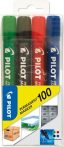 PILOT Alkoholos marker, 1 mm, kúpos, PILOT "Permanent Marker 100", 4 szín PILOT Alkoholos marker, 1 mm, kúpos, PILOT "Permanent Marker 100", 4 szín