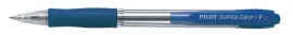 PILOT Golyóstoll, 0,22 mm, nyomógombos, PILOT "Super Grip", kék