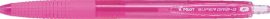 PILOT Golyóstoll, 0,22 mm, nyomógombos, PILOT "Super Grip G", rózsaszín