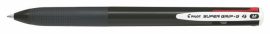 PILOT Golyóstoll, 0,27 mm, nyomógombos, fekete, PILOT "Super Grip G", négyszínű