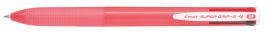 PILOT Golyóstoll, 0,27 mm, nyomógombos, rózsaszín tolltest, PILOT "Super Grip G", négyszínű