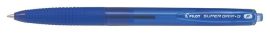 PILOT Golyóstoll, 0,22 mm, nyomógombos, PILOT "Super Grip G", kék