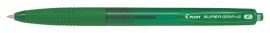PILOT Golyóstoll, 0,22 mm, nyomógombos, PILOT "Super Grip G", zöld
