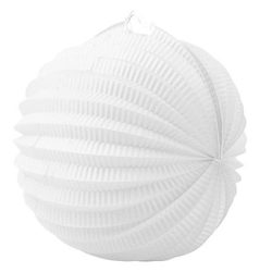 . Lampion, kerek, 22 cm, fehér . Lampion, kerek, 22 cm, fehér