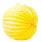 . Lampion, kerek, 22 cm, sárga . Lampion, kerek, 22 cm, sárga