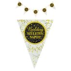 . Zászló, 3,6 m, műanyag, "Boldog Szülinapot", elegáns . Zászló, 3,6 m, műanyag, "Boldog Szülinapot", elegáns