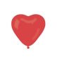 . Léggömb, 25 cm, szív alakú, piros