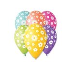 . Léggömb, 30 cm, virágos . Léggömb, 30 cm, virágos