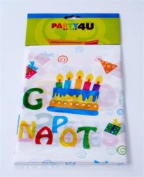 . Terítő, 130x180 cm, "Boldog születésnapot" . Terítő, 130x180 cm, "Boldog születésnapot"