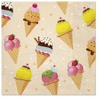 . Szalvéta, 2 rétegű, 33x33 cm, fagyi minta . Szalvéta, 2 rétegű, 33x33 cm, fagyi minta