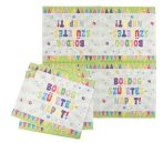 . Szalvéta, 33x33 cm, "Boldog Születésnapot", zászló minta . Szalvéta, 33x33 cm, "Boldog Születésnapot", zászló minta