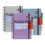PUKKA PAD Spirálfüzet, A5, vonalas, 100 lap, PUKKA PAD "Metallic Project Book", vegyes szín PUKKA PAD Spirálfüzet, A5, vonalas, 100 lap, PUKKA PAD "Metallic Project Book", vegyes szín