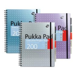PUKKA PAD Spirálfüzet, A4+, vonalas, 100 lap, PUKKA PAD "Metallic Project Book", vegyes szín PUKKA PAD Spirálfüzet, A4+, vonalas, 100 lap, PUKKA PAD "Metallic Project Book", vegyes szín