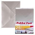 PUKKA PAD Boríték, C6, szilikonos, PUKKA PAD "Silver", ezüst PUKKA PAD Boríték, C6, szilikonos, PUKKA PAD "Silver", ezüst