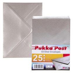 PUKKA PAD Boríték, C6, szilikonos, PUKKA PAD "Silver", ezüst PUKKA PAD Boríték, C6, szilikonos, PUKKA PAD "Silver", ezüst