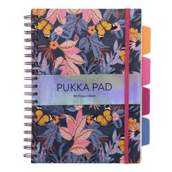 PUKKA PAD Spirálfüzet, B5, vonalas, 100 lap, PUKKA PAD "Project Book Bloom", vegyes minta PUKKA PAD Spirálfüzet, B5, vonalas, 100 lap, PUKKA PAD "Project Book Bloom", vegyes minta