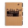   PUKKA PAD Spirálfüzet, A4, vonalas, 100 lap, PUKKA PAD "Kraft project book"