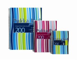 PUKKA PAD Spirálfüzet, A6, vonalas, 100 lap, PUKKA PAD "Stripe Jotta"