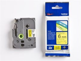 BROTHER Feliratozógép szalag, 6 mm x 8 m, BROTHER, "TZe-611" sárga-fekete BROTHER Feliratozógép szalag, 6 mm x 8 m, BROTHER, "TZe-611" sárga-fekete