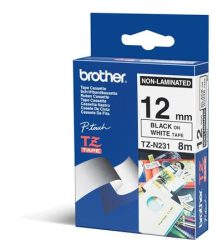 BROTHER Feliratozógép szalag, matt, 12 mm x 8 m, BROTHER, "TZe-N231" fehér-fekete BROTHER Feliratozógép szalag, matt, 12 mm x 8 m, BROTHER, "TZe-N231" fehér-fekete