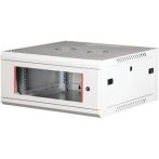 LANDE Rack szekrény, fali, 19", 4U, lapraszerelt, LANDE "PROlineB", szürke LANDE Rack szekrény, fali, 19", 4U, lapraszerelt, LANDE "PROlineB", szürke