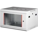 LANDE Rack szekrény, fali, 19", 6U, lapraszerelt, LANDE "PROlineB", szürke LANDE Rack szekrény, fali, 19", 6U, lapraszerelt, LANDE "PROlineB", szürke