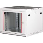 LANDE Rack szekrény, fali, 19", 9U, lapraszerelt, LANDE "PROlineB", szürke LANDE Rack szekrény, fali, 19", 9U, lapraszerelt, LANDE "PROlineB", szürke