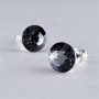   ART CRYSTELLA Fülbevaló, Black Diamond SWAROVSKI® kristállyal, 8mm, ART CRYSTELLA®