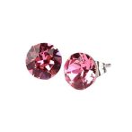 ART CRYSTELLA Fülbevaló, rózsaszín SWAROVSKI® kristállyal, 8 mm, ART CRYSTELLA® ART CRYSTELLA Fülbevaló, rózsaszín SWAROVSKI® kristállyal, 8 mm, ART CRYSTELLA®