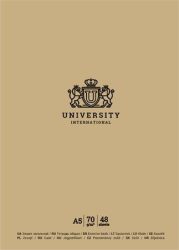 SHKOLYARYK Füzet, tűzött, A5, vonalas, 48 lap, SHKOLYARYK "University International", vegyes