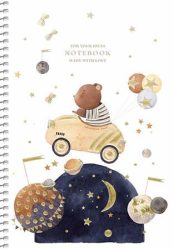 SHKOLYARYK Spirálfüzet, A5, kockás, 80 lap, SHKOLYARYK, "Made with love", vegyes SHKOLYARYK Spirálfüzet, A5, kockás, 80 lap, SHKOLYARYK, "Made with love", vegyes