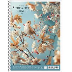 SHKOLYARYK Spirálfüzet, A4, kockás, 80 lap, SHOLYARYK "College Block Creative Minds", vegyes SHKOLYARYK Spirálfüzet, A4, kockás, 80 lap, SHOLYARYK "College Block Creative Minds", vegyes