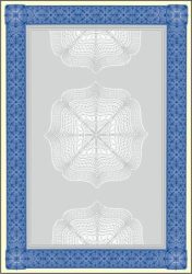 SIGEL Előnyomott papír, A4, 185 g, SIGEL "Oklevél", kék