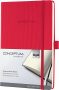   SIGEL Jegyzetfüzet, exkluzív, A4, vonalas, 97 lap, keményfedeles, SIGEL "Conceptum", piros