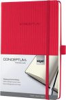   SIGEL Jegyzetfüzet, exkluzív, A4, vonalas, 97 lap, keményfedeles, SIGEL "Conceptum", piros
