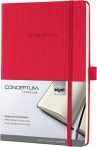  SIGEL Jegyzetfüzet, exkluzív, A5, kockás, 97 lap, keményfedeles, SIGEL "Conceptum", piros