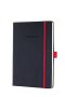   SIGEL Jegyzetfüzet, exkluzív, A5, kockás, 97 lap, keményfedeles, SIGEL "Conceptum Red Edition", fekete-piros