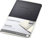 SIGEL Füzet, exkluzív, A6, vonalas, 32 lap, puhafedeles, SIGEL "Conceptum", fekete SIGEL Füzet, exkluzív, A6, vonalas, 32 lap, puhafedeles, SIGEL "Conceptum", fekete