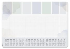 SIGEL Könyökalátét, 595x410 mm, 3 éves és heti tervezővel, SIGEL "Pastel"