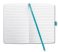 SIGEL Jegyzetfüzet, exkluzív, 95x150 mm, vonalas, 87 lap, keményfedeles, SIGEL "Jolie", türkiz