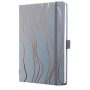   SIGEL Jegyzetfüzet, exkluzív, 135x203 mm, vonalas, 87 lap, keményfedeles, SIGEL "Jolie", Grey Meringue