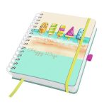 SIGEL Spirálfüzet, 168x215 mm, pontrácsos, 120 lap, keményfedeles, SIGEL "Jolie Summer Breeze" SIGEL Spirálfüzet, 168x215 mm, pontrácsos, 120 lap, keményfedeles, SIGEL "Jolie Summer Breeze"