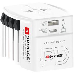 SKROSS Adapter, világutazóknak, 1xUSB-A, 1xUSB-C PD, 65W, USB-C kábel, SKROSS SKROSS Adapter, világutazóknak, 1xUSB-A, 1xUSB-C PD, 65W, USB-C kábel, SKROSS