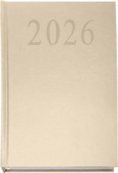 . Naptár, tervező, A5, napi, 2026, bézs . Naptár, tervező, A5, napi, 2026, bézs