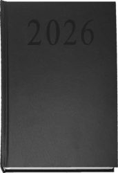 . Naptár, tervező, A5, napi, 2026, fekete