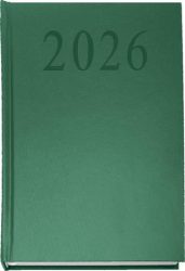 . Naptár, tervező, A5, napi, 2026, zöld . Naptár, tervező, A5, napi, 2026, zöld