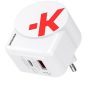   SKROSS Hálózati töltő, 1xUSB-A, 1xUSB-C, PD, 45W, GaN, USB-C kábel, SKROSS