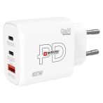 SKROSS Hálózati töltő, 1xUSB-A, 2xUSB-C, PD, 65W, GaN, SKROSS SKROSS Hálózati töltő, 1xUSB-A, 2xUSB-C, PD, 65W, GaN, SKROSS