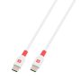 SKROSS Töltőkábel, USB-C/USB-C, 2m, SKROSS, fehér